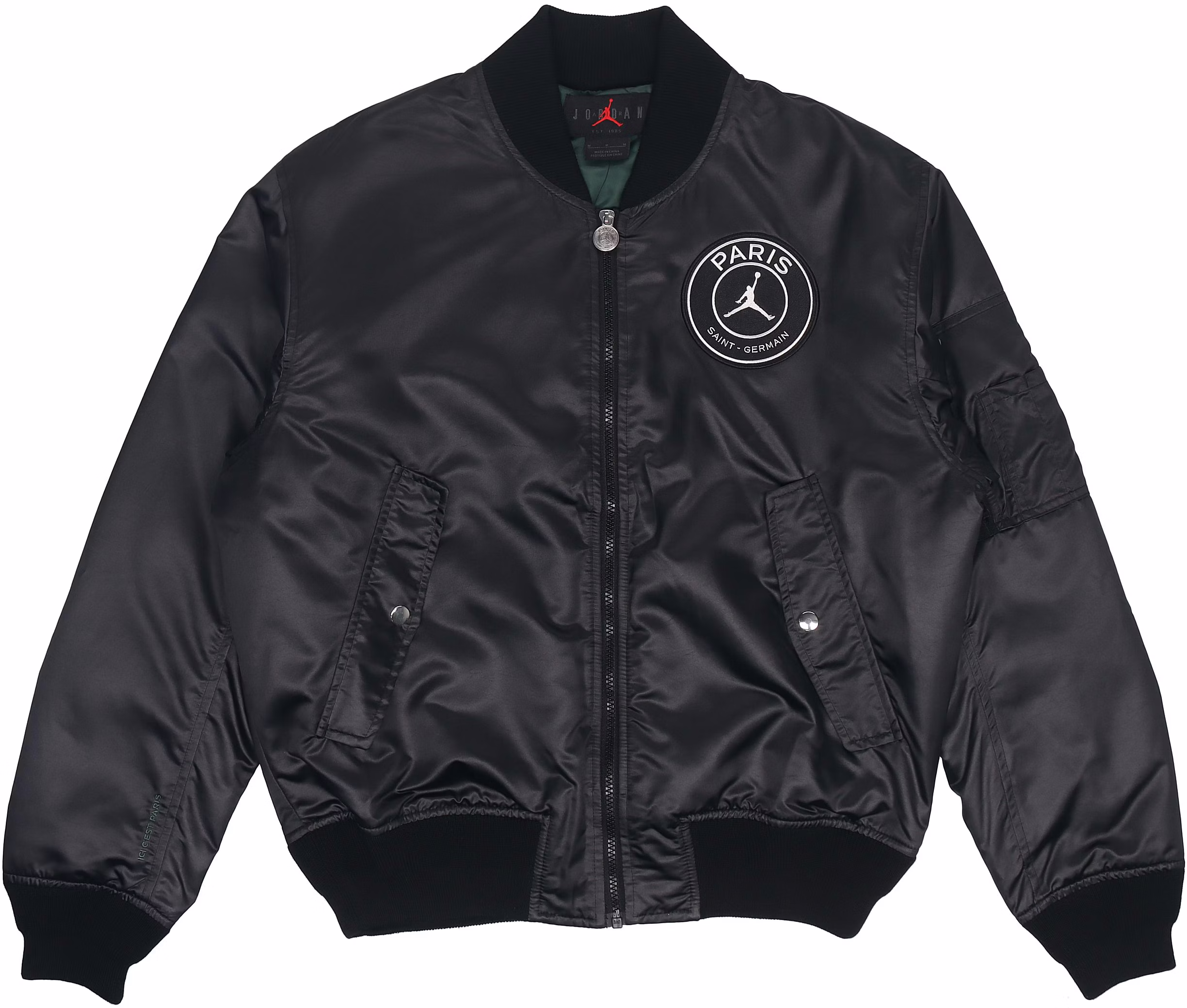 jordan-psg-ma-1-bomber-jacket-winter-black-pure-color-casual-style-db-6493-010