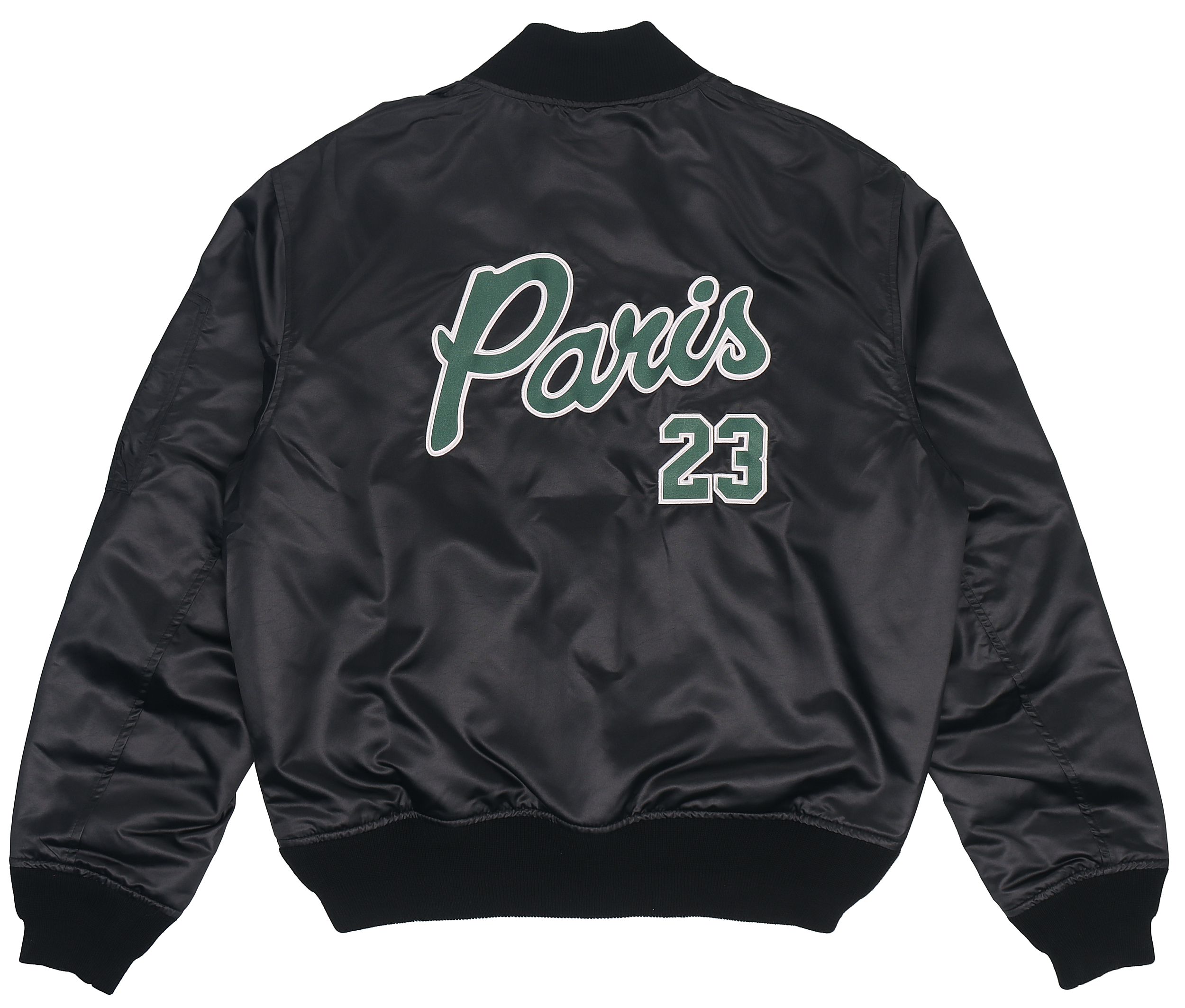 Lookbook 乔丹PSG MA-1黑色冬季纯色飞行夹克休闲款式. DB6493-010