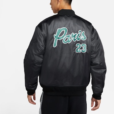 乔丹PSG MA-1黑色冬季纯色飞行夹克休闲款式. DB6493-010 Details for 乔丹PSG MA-1黑色冬季纯色飞行夹克休闲款式. DB6493-010