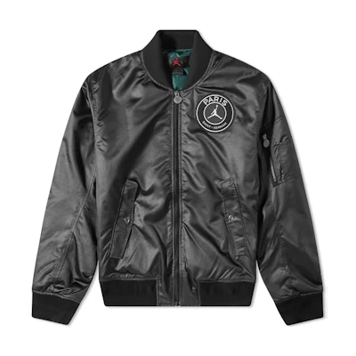Jordan PSG MA-1 Flight Jacket Black Casual Sportswear DB6492-010