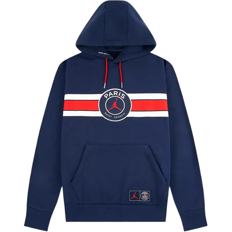 jordan x psg hoodie red and blue