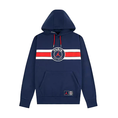 Jordan PSG PSG Logo Printed Hoodie Blue Pullover DJ3928-410