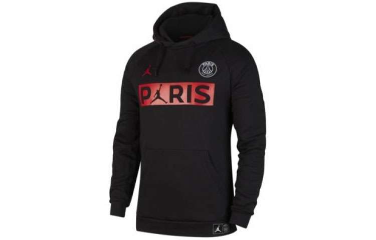 Jordan PSG Retro Colorblock Sweatshirt Black - PSG Hoodie BQ8351-011