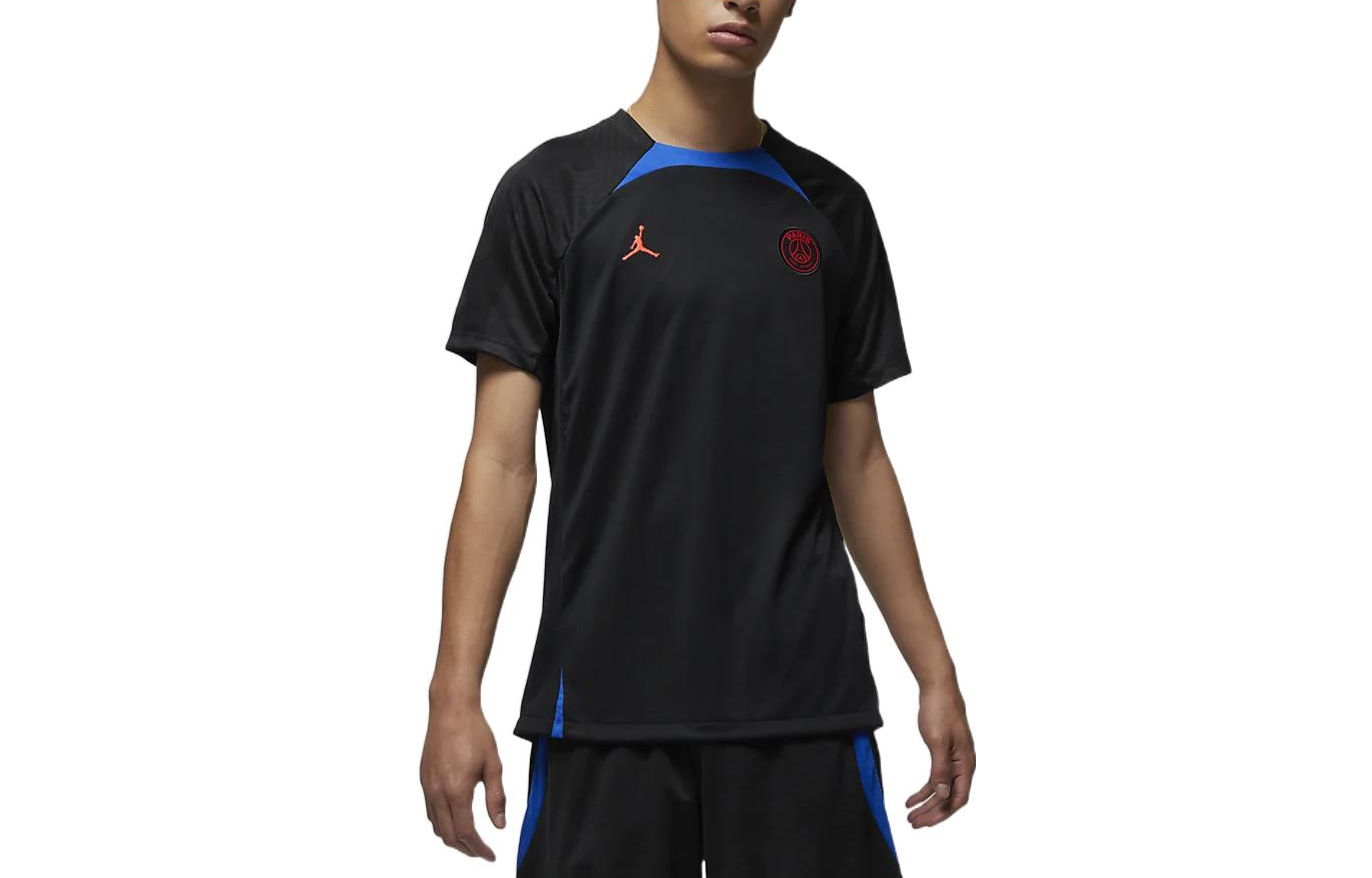 Jordan PSG x Nike Dri-FIT Paris Saint-Germain Away Logo Tee Black Mens. DN1271-011