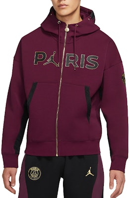 Jordan PSG Zip-Up Rajutan Kardigan Maroon Hadiah CV9951-610 Shop Jordan PSG Zip-Up Rajutan Kardigan Maroon Hadiah CV9951-610