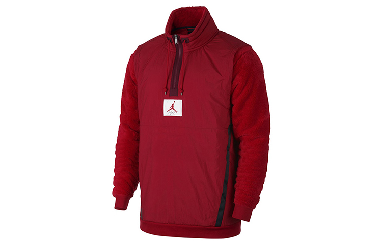 Jordan Pullover Fleece Jacket for Men in Red AH6256-687