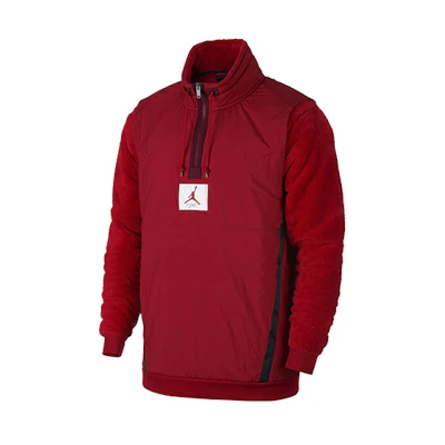 Jordan Pullover Fleece Jacket for Men in Red AH6256-687
