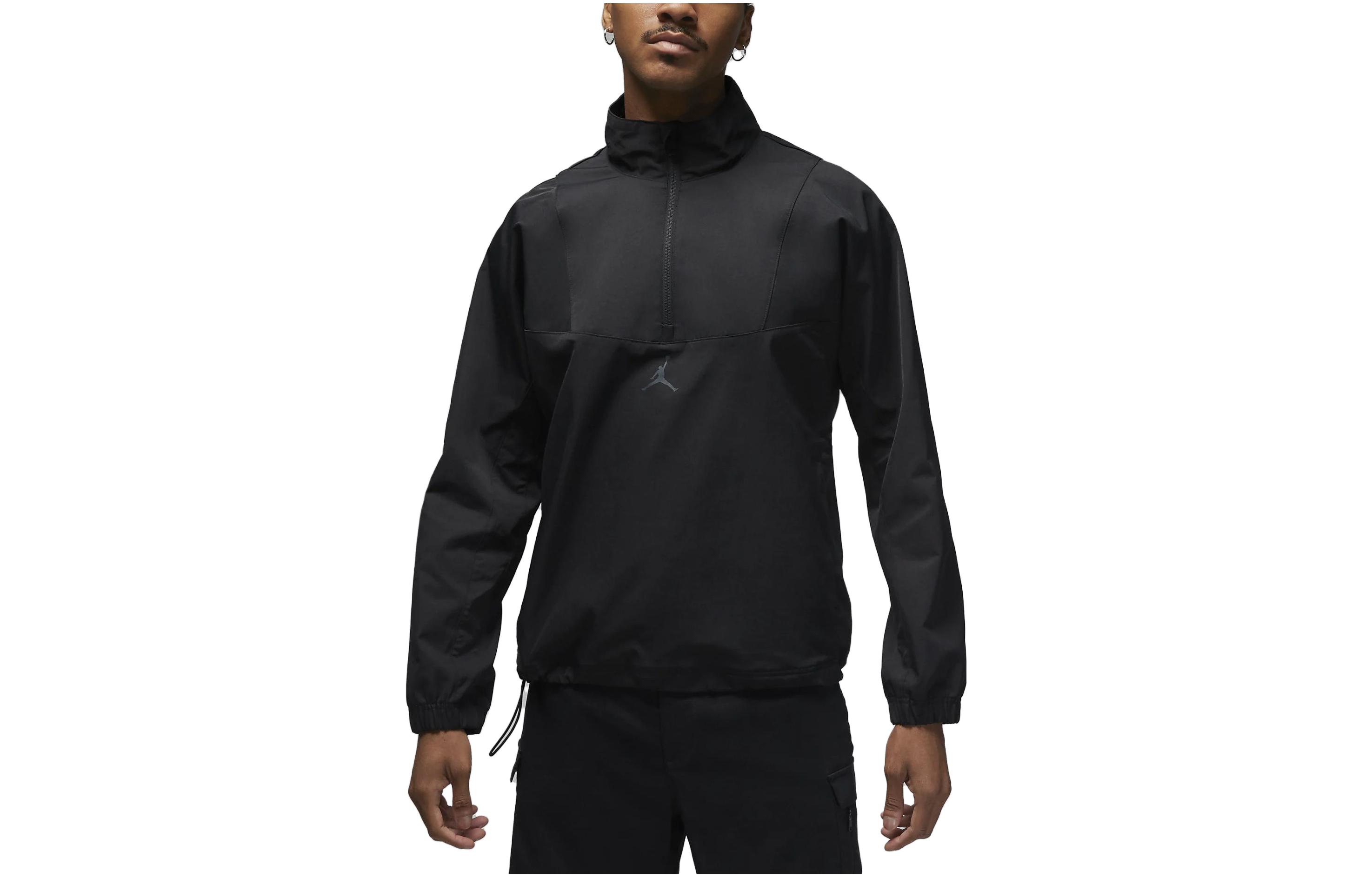 Jordan Pullover Hoodie Black with Solid Logo Print DZ0553-010