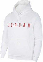 Jordan Pullover Hoodie with Logo - White DC9091-100 Jordan Pullover Hoodie with Logo - White DC9091-100