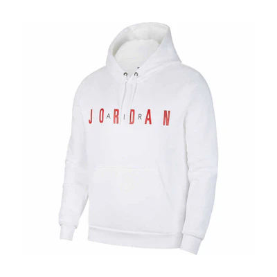 Jordan Pullover Hoodie with Logo - White DC9091-100