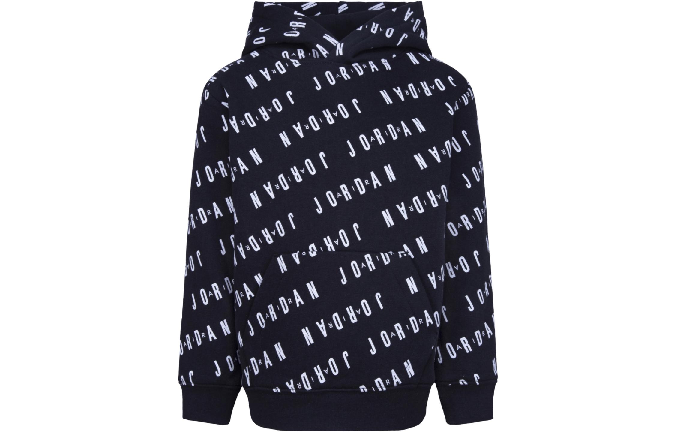 Jordan Pullover Sweatshirt Alphabet Print Black 85C184-023