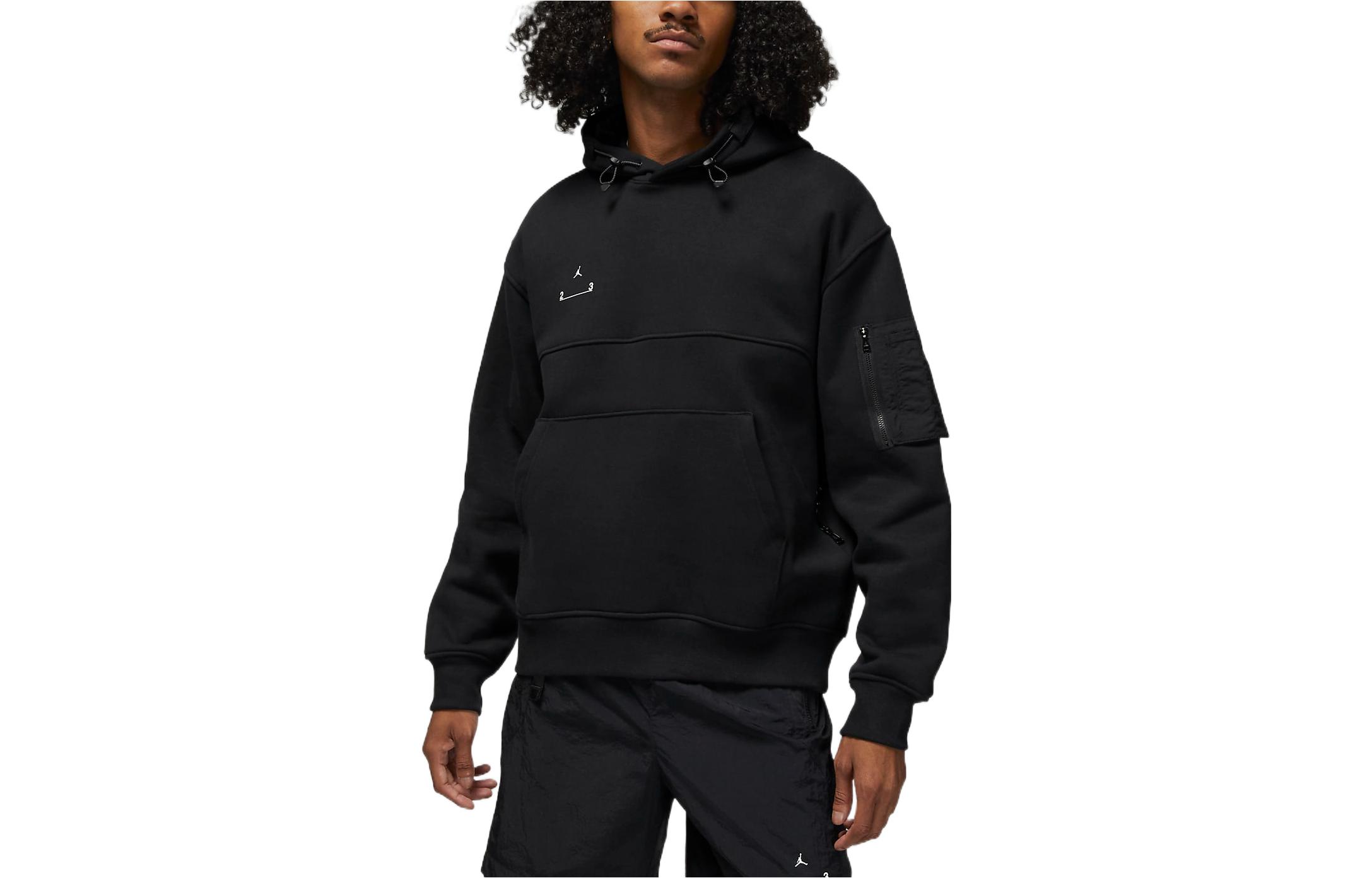 Jordan Pure Logo Print Pullover Hoodie Black DQ8062-010