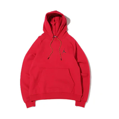 Jordan Red Fleece Pullover Hoodie with Drawstring DJ0212-652