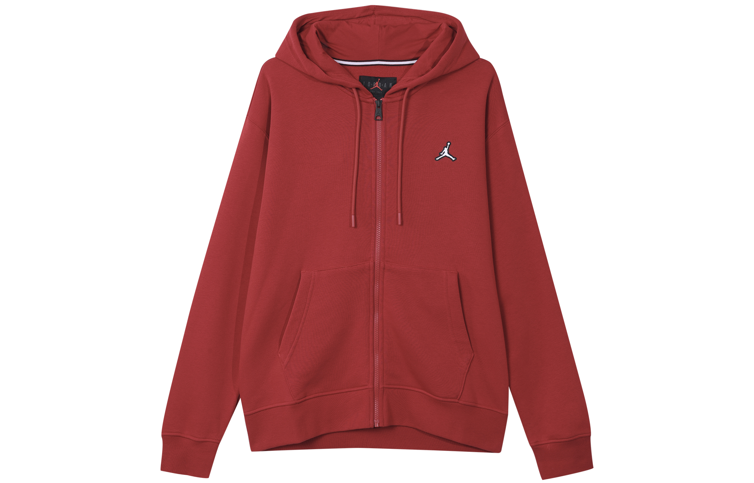 Jordan Red Full-Zip Hoodie with Logo and Fleece Lining DQ7351-687