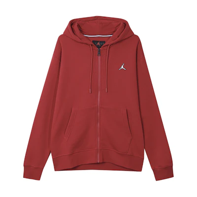 Jordan Red Full-Zip Hoodie with Logo and Fleece Lining DQ7351-687