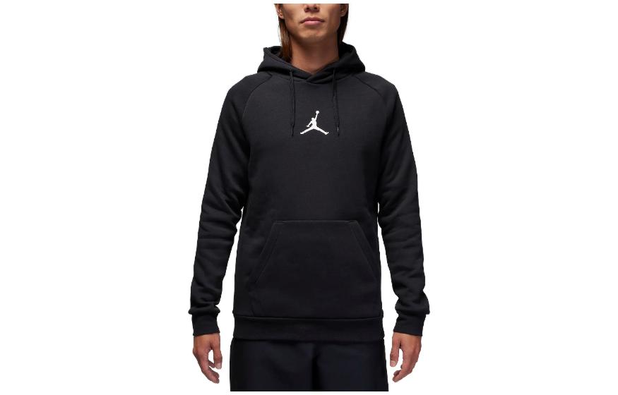 Jordan Relaxed Fit Letter Print Hoodie Black FV1319-010