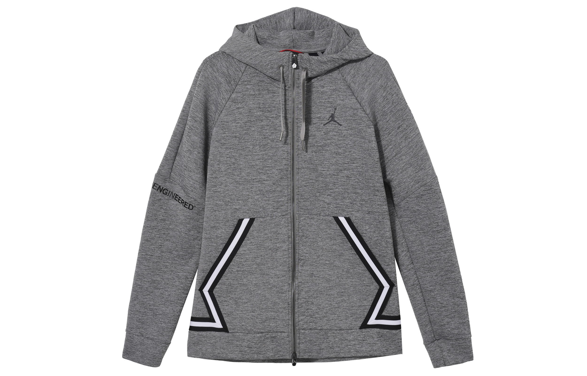 Jordan Relaxed Fit Solid Hoodie Jacket - Gray 939941-091