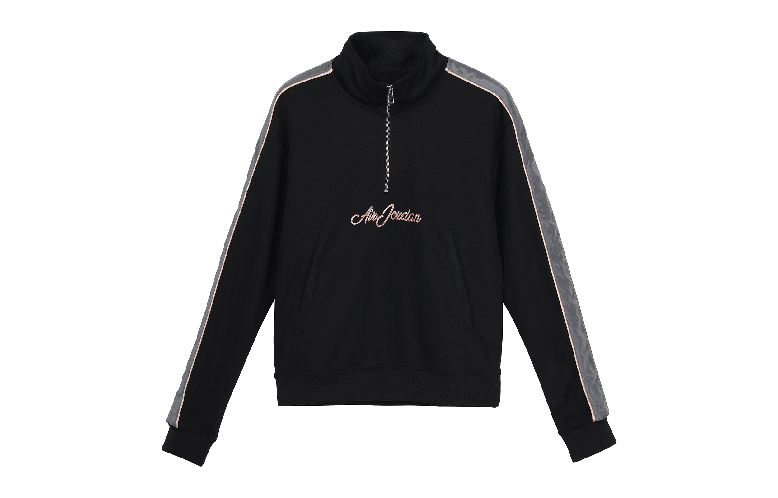 Jordan Remastered Half-Zip Pullover Jacket Black Retro Style CJ0269-010