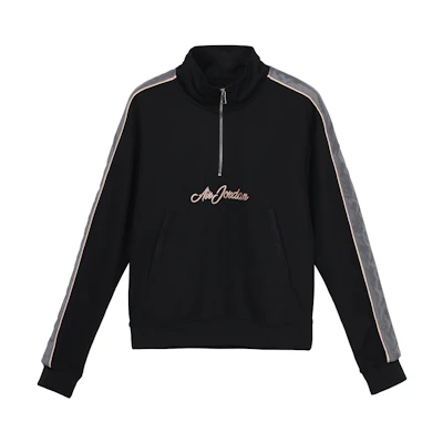 Jordan Remastered Half-Zip Pullover Jacket Black Retro Style CJ0269-010