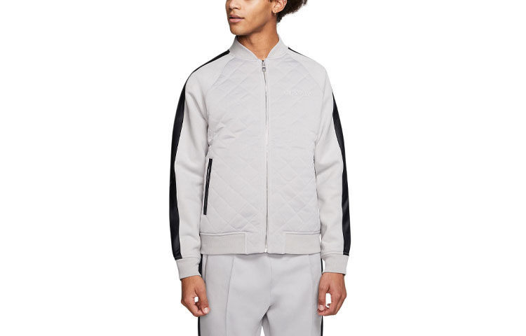 Jordan Remastered Quilted Color-Block Training Jacket Grey Mens Casual Outerwear BQ5772-059