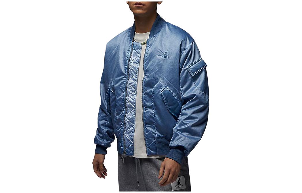 Order 조던 르네게이드 블루 봄버 자켓 로고 자수 디자인 캐주얼 루즈핏 FN6544-436