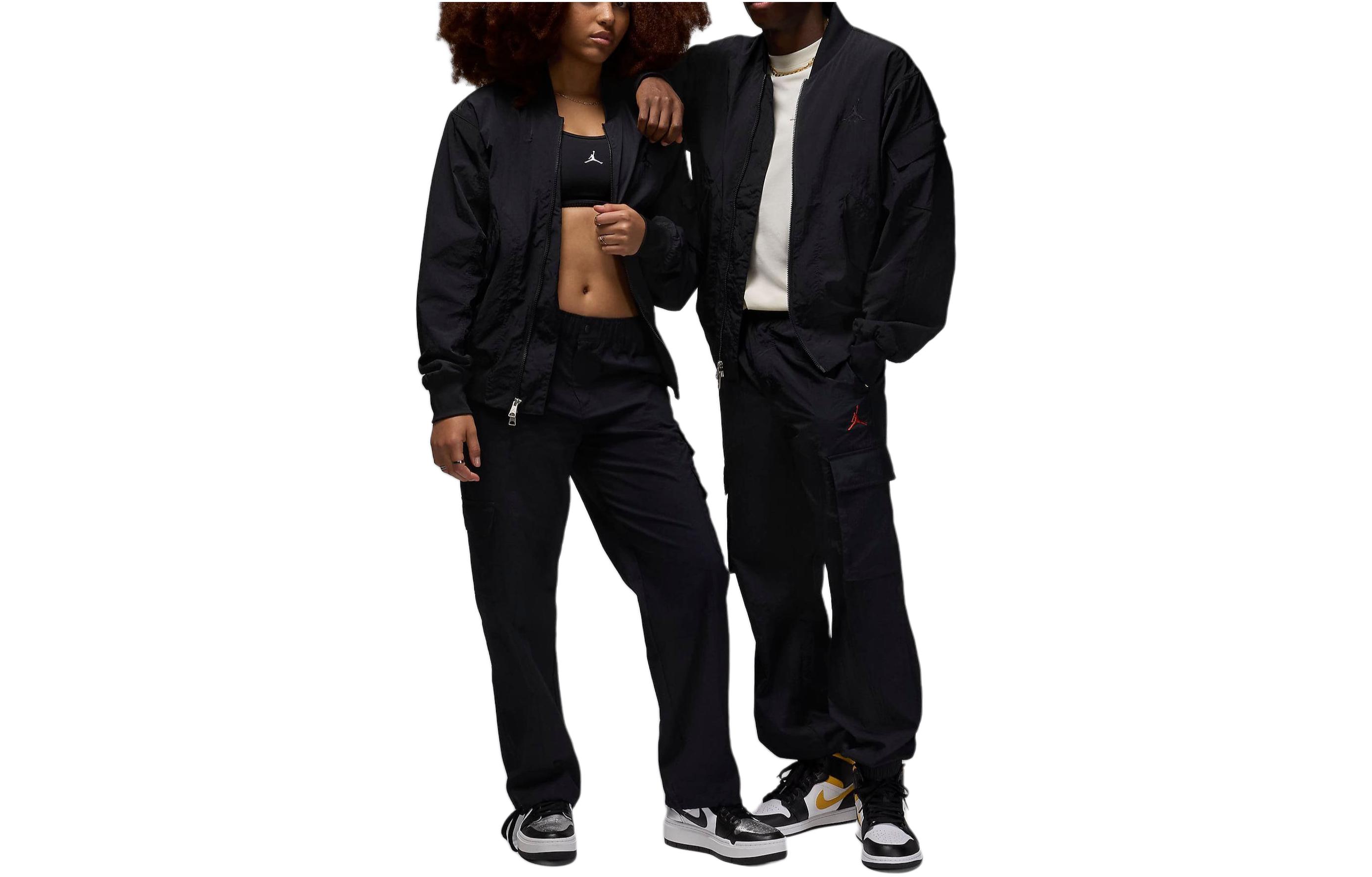 Jordan Renegade Essentials Lightweight Jacket Black Unisex Logo Zip Multi-Pocket FN4623-010