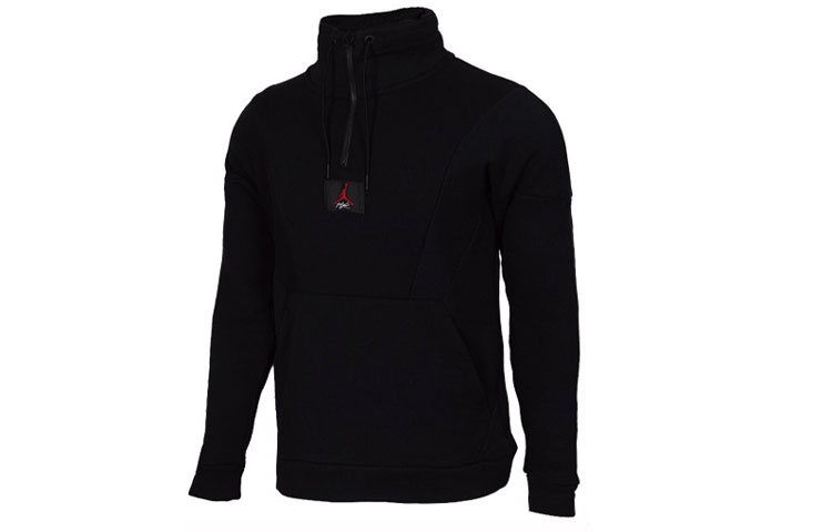 Jordan Retro-Style Half-Zip Pullover Sweatshirt Black AV2293-010