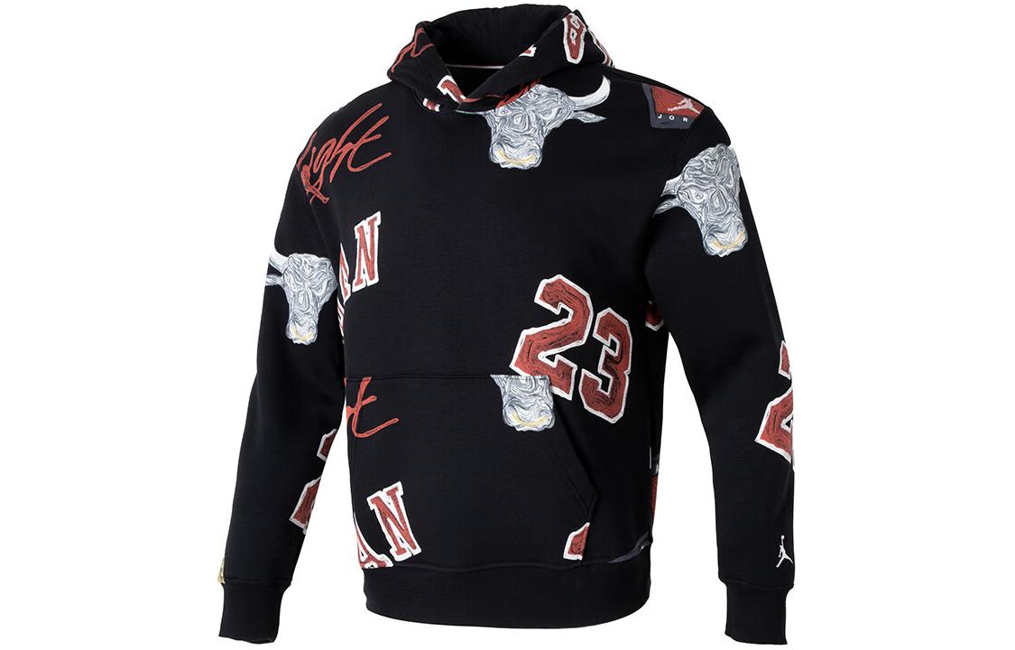 Jordan Retro All-Over Print Hoodie Black () FN4546-010