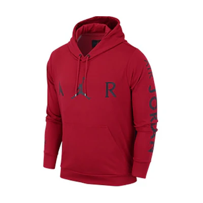Jordan Retro Alphabet Print Red Pullover Hoodie for Men Fitness Style CK1345-687