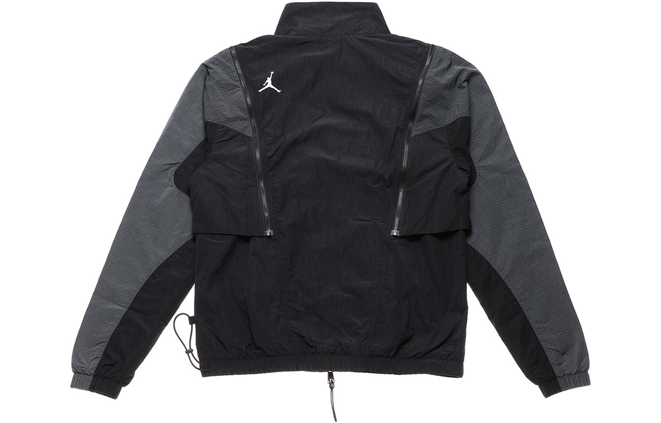 Lookbook 乔丹复古拼色可拆卸拉链夹克 黑色 DH3289-010