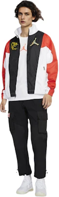 乔丹复古拼色编织运动夹克黑色 DB3707-100 Shop 乔丹复古拼色编织运动夹克黑色 DB3707-100