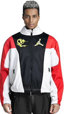 乔丹复古拼色编织运动夹克黑色 DB3707-100 Details for 乔丹复古拼色编织运动夹克黑色 DB3707-100