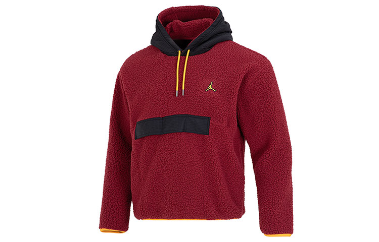 Jordan Retro Contrast Sherpa Fleece Hoodie Men’s Maroon DV1587-680