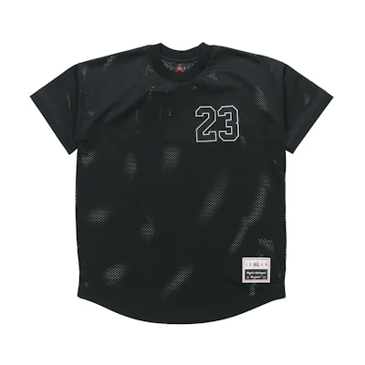 Jordan Retro Crewneck Pullover Basketball Printed T-Shirt Black for Men AO2827-010