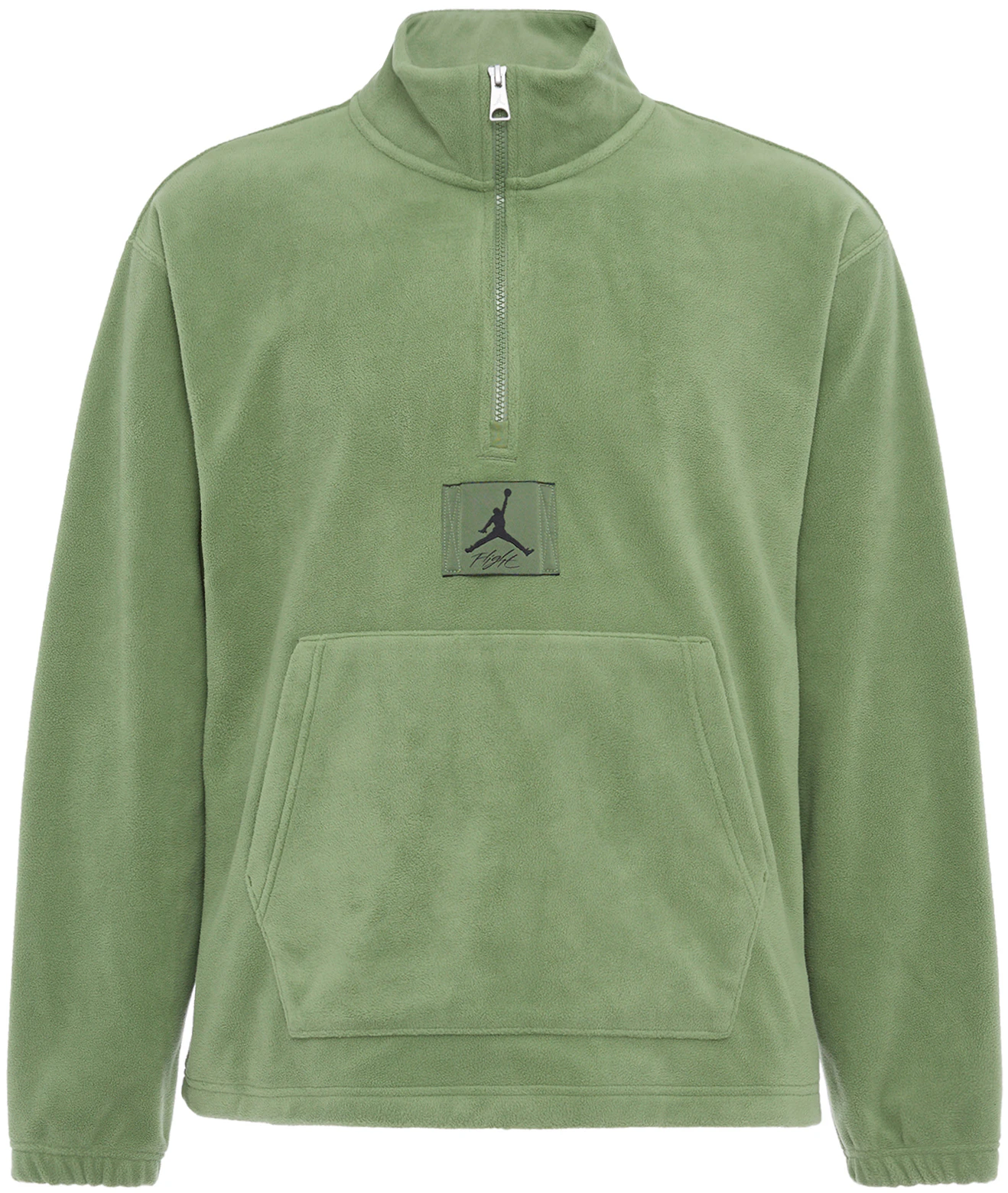 jordan-retro-fleece-half-zip-pullover-sweatshirt-green-fd-7864-340