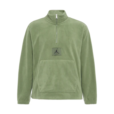 Jordan Retro Fleece Half-Zip Pullover Sweatshirt Green FD7864-340