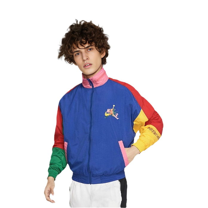 Shop 乔丹复古男士大LOGO针织运动夹克 CV7418-891