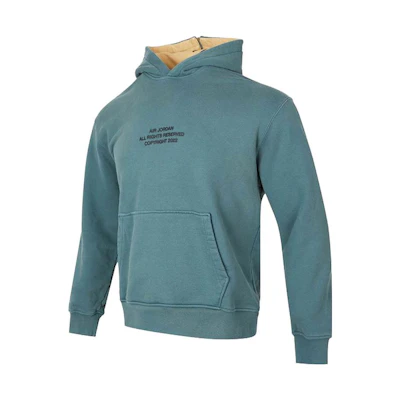 Jordan Retro Letter Print Pullover Sweatshirt Teal DQ7545-384