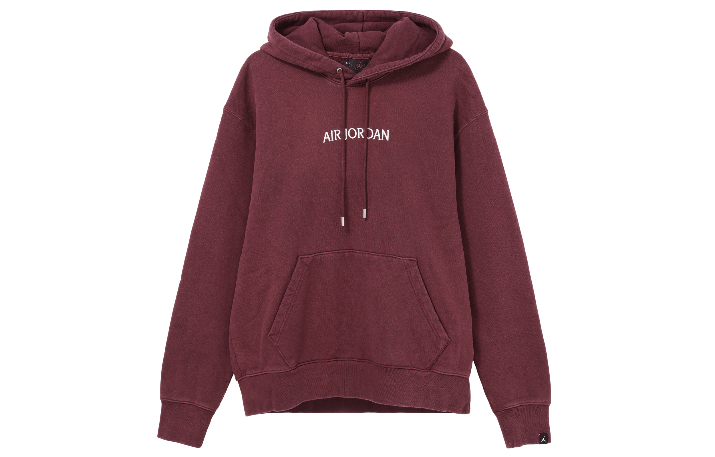 Jordan Retro Logo Print Drawstring Long-Sleeve Hoodie Red - DV6464-645