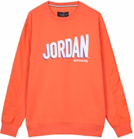 Jordan Retro Logo Print Fleece Crewneck Sweatshirt Orange Casual Sportswear DV7589-817 Jordan Retro Logo Print Fleece Crewneck Sweatshirt Orange Casual Sportswear DV7589-817