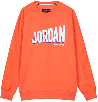 Jordan Retro Logo Print Fleece Crewneck Sweatshirt Orange Casual Sportswear DV7589-817 Buy Jordan Retro Logo Print Fleece Crewneck Sweatshirt Orange Casual Sportswear DV7589-817