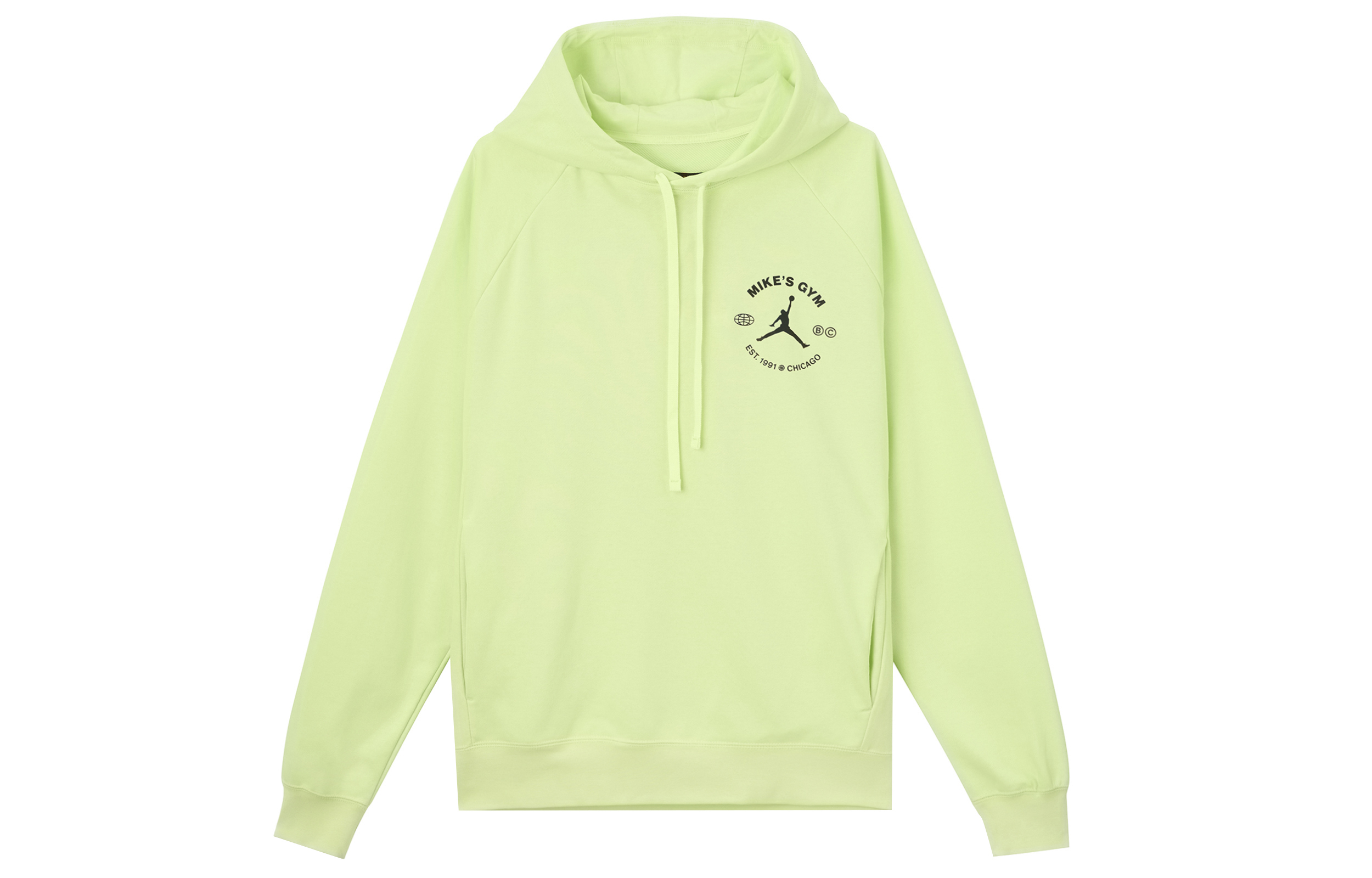 Jordan Retro Logo Pullover Hoodie Pale Lime Casual Streetwear DV1291-383