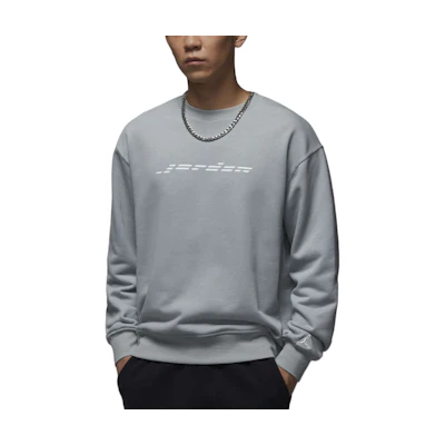 Jordan Retro Patch Logo Gray Crewneck Sweatshirt Casual Outdoor Style HQ4889-041