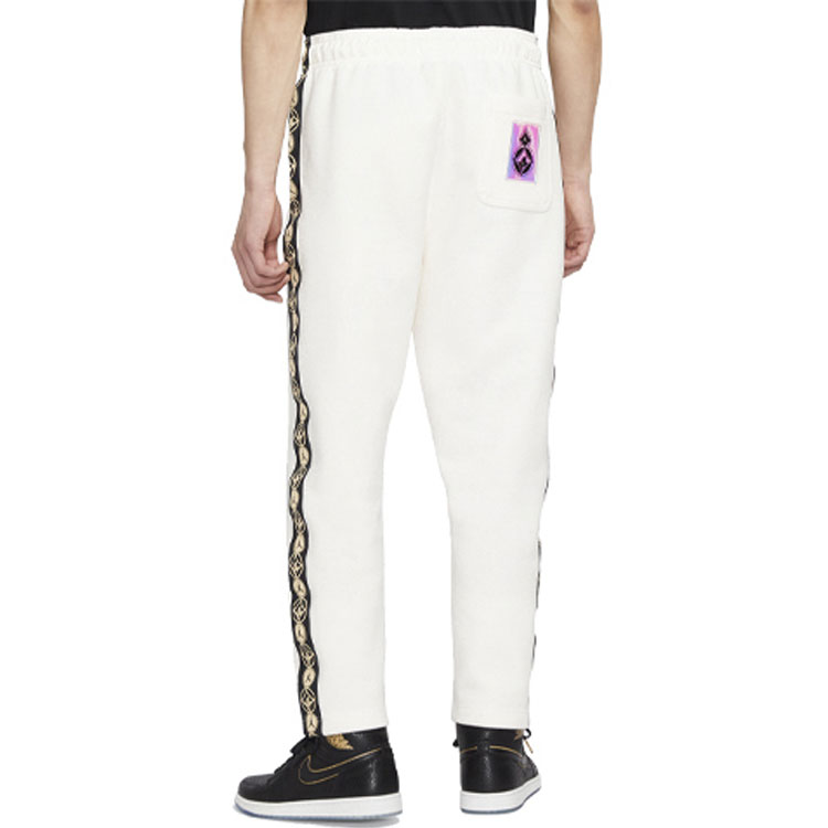 Sizing 乔丹复古拼接运动裤淡象牙色 CU2327-110