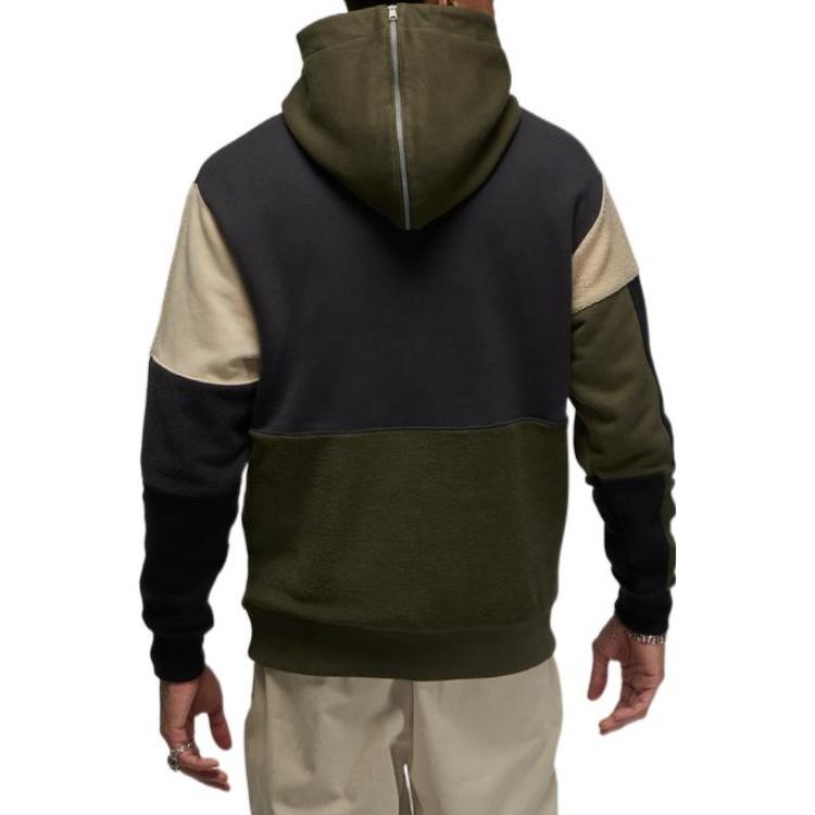 Jordan Retro Patchwork Logo Hoodie Grey/Black Long Sleeve Pullover DV1596-045 圖 3