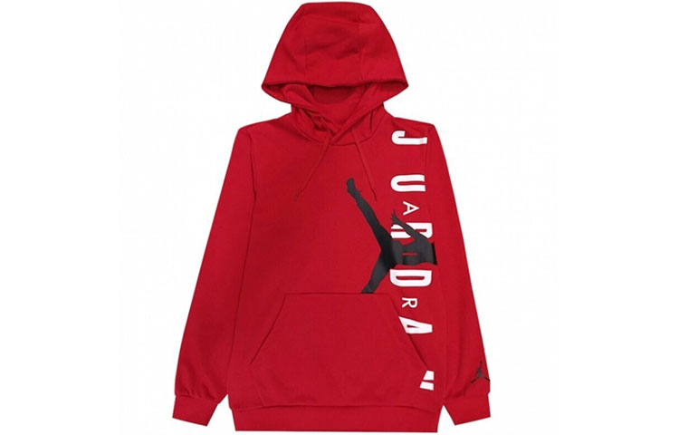 Jordan Retro Pullover Hoodie Red - Casual Athletic Style CV5482-687