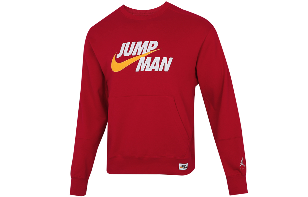 Jordan Retro Pullover Letter Print Sweatshirt Red () DA7195-677