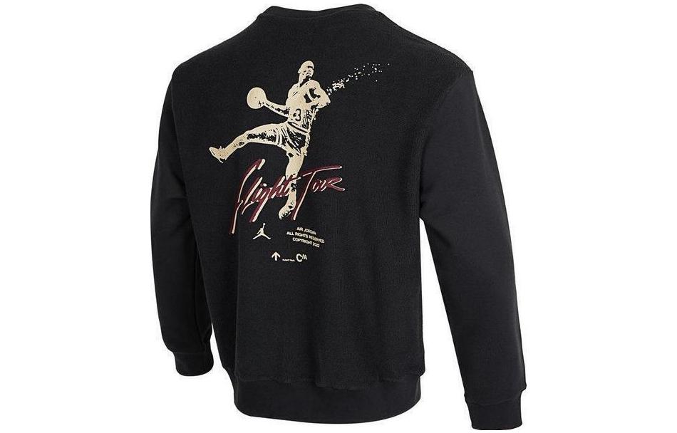 Order Jordan Retro Sports Letter Print Pullover Sweatshirt  Black. DV1620-045