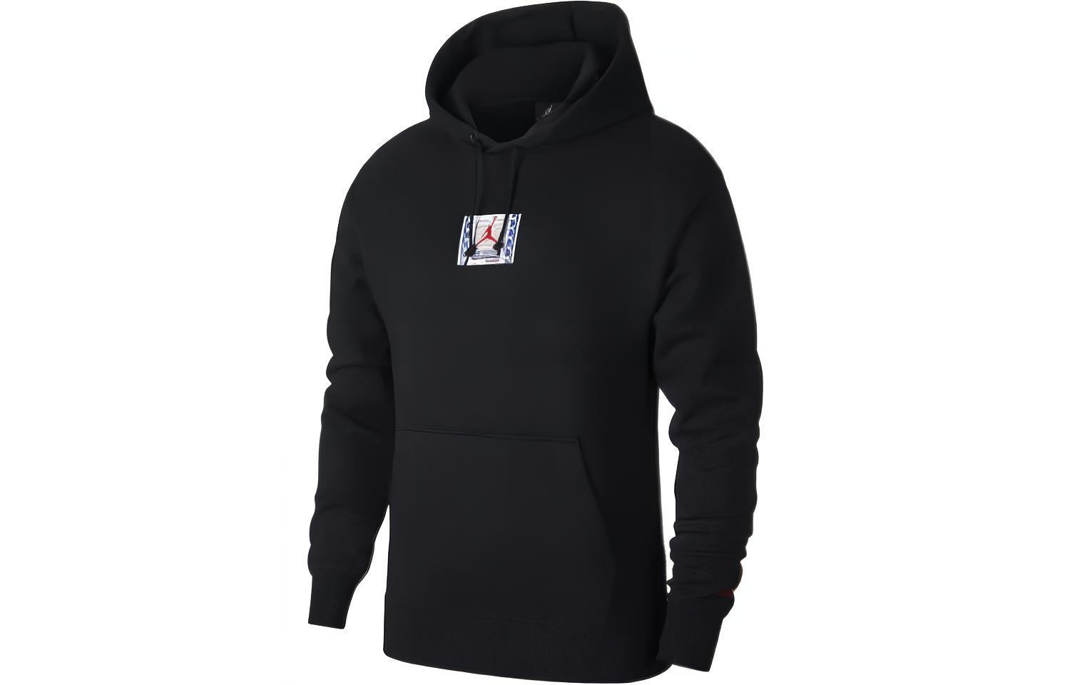 Jordan Retro Sports Logo Long Sleeve Sweatshirt Black CW8619-010