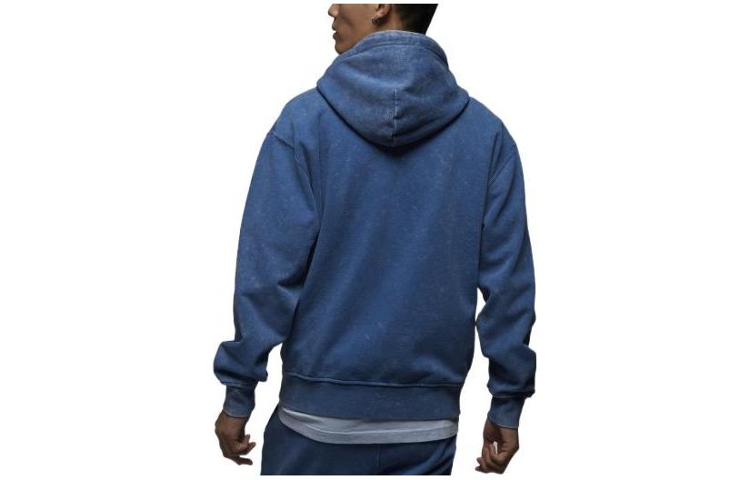 Jordan Retro Sports Logo Printed Washed Hoodie Pullover True Blue DR3088-485 圖 3
